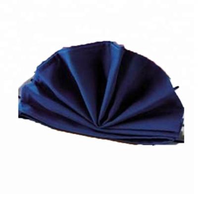 China Navy Blue Polyester Disposable Spun Napkin And Napkin For Wedding And Banquet for sale