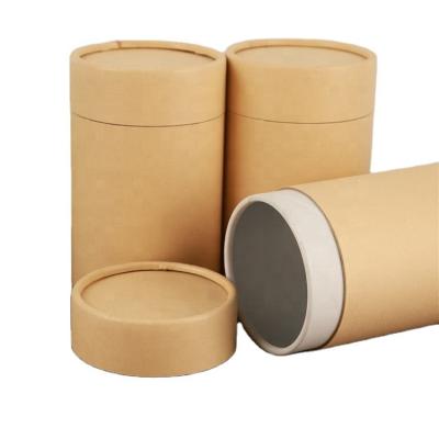 China Recycled Food Grade Cardboard Cylinder Custom Tea Materials Paper Tube Packaging Container For Round Tea The Box Packing for sale