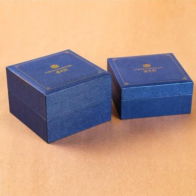 China Recycled materials wholesale custom luxury blue jewelry box flannel pouch bag velvet gift jewelry packaging box for jewelry packaging with logo for sale