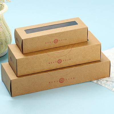 China Recycled Materials Customized Cheap 257g Kraft Paper Box With Window Brown Kraft Paper Box Cardboard Paper Boxes for sale