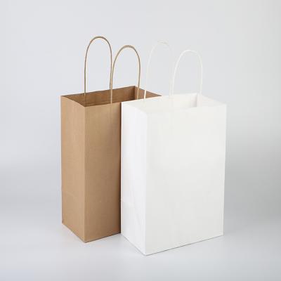 China Recycled Materials Customized Fast Food Packaging Paper Bag Coffee Takeaway Packaging Bag With Customizable Logo for sale