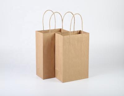 China Wholesale Recycled Materials Factory Kraft Paper Bags Accept Custom Logo Paper Bag With Handle Food Paper Bag for sale