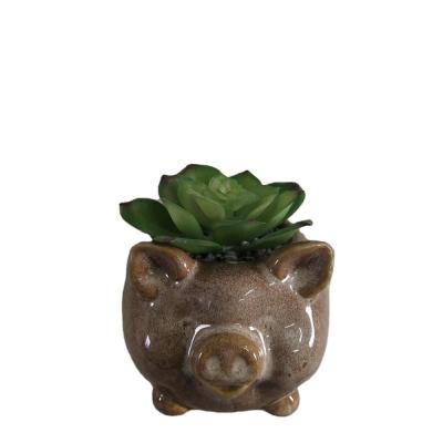 China Small Europe Shape Combination Snail Shape Animal Succulent Planter Ceramic Flower Pots for sale