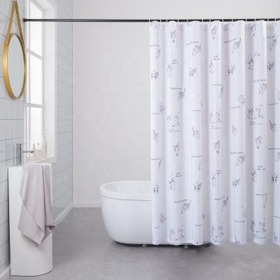 China Sustainable Durable Using Low Price Modern Shower Curtain Polyester For Bathroom for sale