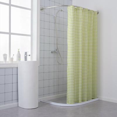 China Sustainable Professional Designer Modern Green Plaid Shower Curtain China Manufacturer for sale