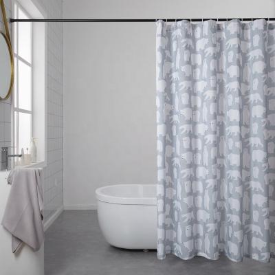 China Sustainable Wholesale Custom Printing Waterproof Design Polyester Bathroom Shower Curtain for sale