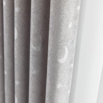 China Factory supplies blackout star and moon jacquard shading fabric for cheap home curtains for sale