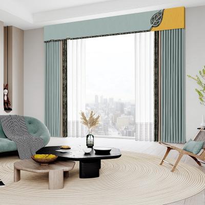 China High Quality Blackout Front And Back Jacquard Quilting Curtain Shading Custom Home Textile Curtain Fabric for sale