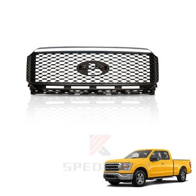 China ABS Spedking 2021 Accessories 4x4 Pickup Truck Parts raptor body kit front bumper Grill with flow LED light For 2021 ford f150 for sale