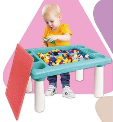 China Plastic Builders Blocks Leaning Table With Building Blocks, Building Toys For Toddlers for sale