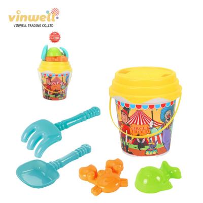 China Sand Toys Toys Set Eco Friendly Beach Toys 5pcs Beach Sand Toys Set Sand Beach Plastic Bucket for sale