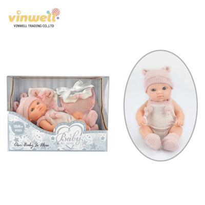 China Doll Play Set 2021 Lifelike 8 Inch Newborn Baby Doll Toy With Accessories Natural Baby Toys Play Doll Kids for sale