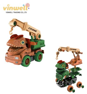 China Wholesale disassemble friction truck dinosaur transport car transporter truck with dinosaur toys 24*9.5*15cm for sale