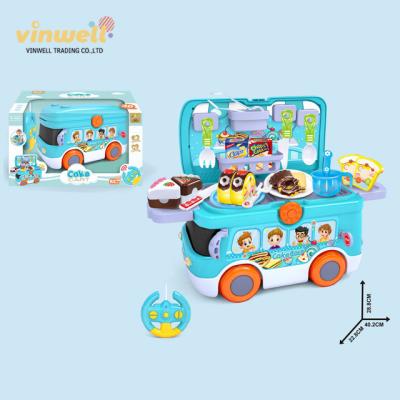 China R/C Car Girl Remote Control Toys For Cake Dessert Bus Sales Car Set To Pretend Play Ice Cream for sale