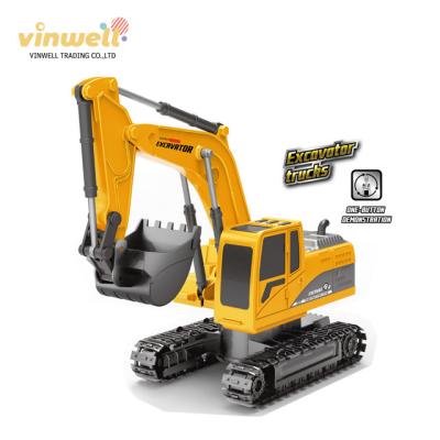 China Other outdoor toys & Structure 6 Channel Engineering R/C Vehicle Including USB Cable Alloy Excavator R/C Car Charging Remote Control Kid for sale