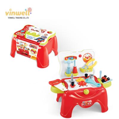 China Hot sale 29pcs color box kids welcome colorfull pretend toys tool game set with paper card VA100408 for sale