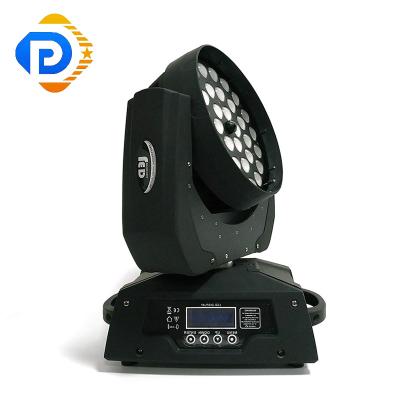 China theme park stage lighting equipment 36x18w rgbwa+uv led moving head light with zoom for sale