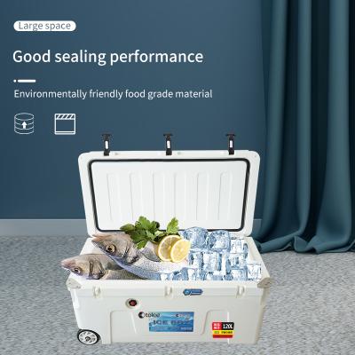 China Waterproof 90L ICE COOL BOX WITH WHEELS for sale