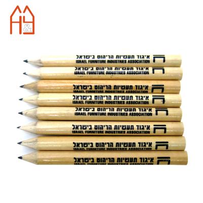 China office & School Pencil Mini Small Pencil Natural Short Round Golf #2 Half Without Eraser for sale