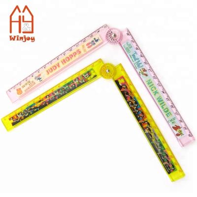 China Promotion 30cm Plastic Folding Ruler, Sschool 30cm Folding Ruler Supplies Fish Finder Protractor Ruler for sale