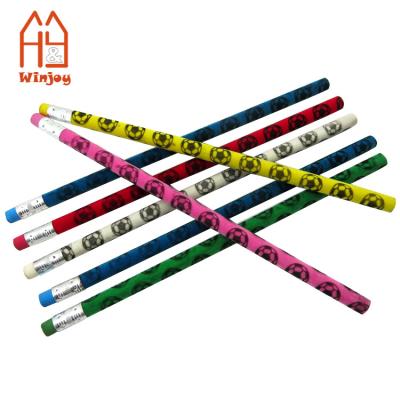 China Flocking Customized HB Gift Flocking Special Pencil Craft Pencil for sale