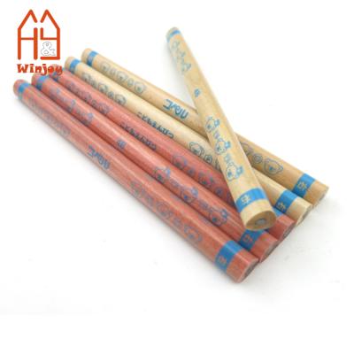 China Woodwork Big Triangle Red Wooden 4B Pencil, OEM Size and Printing Full Logo Printing Triangular Pencil for sale