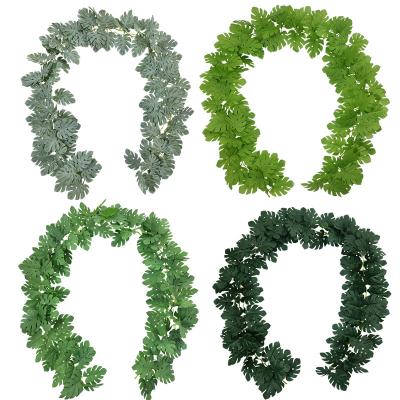 China Home decor. Hanging Frond Artificial Plant Palm Leaves Vines Greenery Vines Garland for Wedding Backdrop Arch Wall Decor for sale