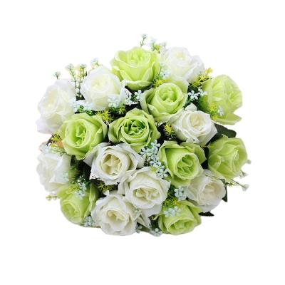 China Fashionable Artificial Flower Rose Bouquet For Home Decoration From Cheap 18 Heads for sale