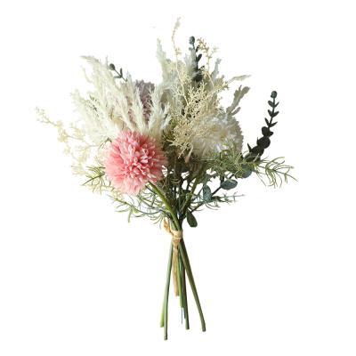 China Pampas Flower Group Instituto Statistical Artificial Silk Flower Pampas For Wedding Home Hotel Decoration Hand Flower for sale