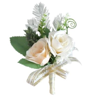 China Fashional Artificial Flower Bride Corsages Wedding Rose Wrist Artificial Flower Corsage for sale