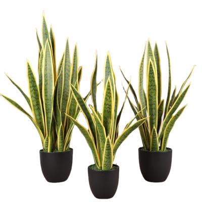 China Hot Sale Minimalist Artificial Sansevieria Trifasciata Green Plant For Indoor Outdoor Decorations for sale