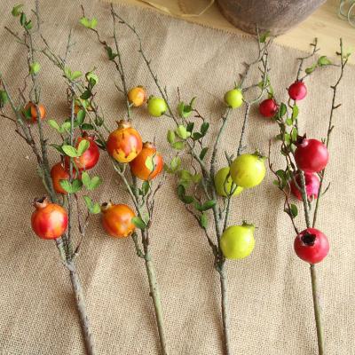 China Fashional Decorative Home Simulation Fruit Tree Branch Foam Artificial Pomegranate for sale