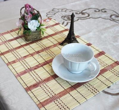 China Viable Printed Bamboo Mat Bamboo Table Mat Bamboo Tea Mat for sale