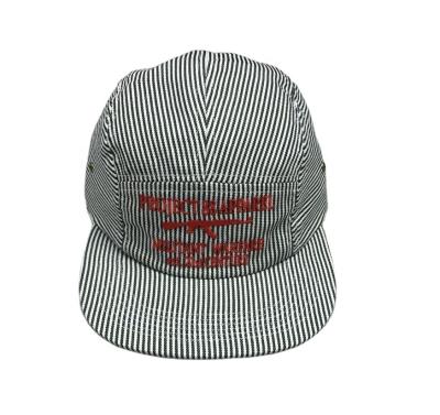 China Sombrero JOINT material wholesale embroidery stripe bill flat camp hat sports hats for men and women butterfly skull custom hat for sale