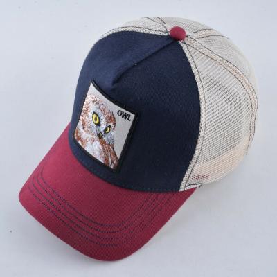 China 6 Panel JOINT Animal 100 Hot Selling Polyester Mesh Trucker Cap Man for sale