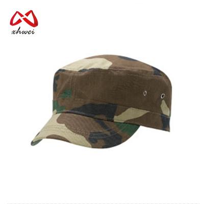 China Camouflage COMMON Flat Top Custom Hats , Outdoor Army Cap Cadet Military Hats for sale