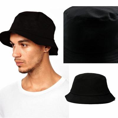 China Image Bulk Sale High Quality Unisex Custom Black Empty Cotton Bucket Hat for sale