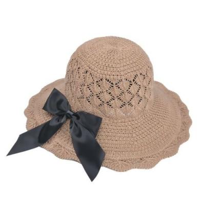 China Latest Image Summer Women's Bowknot Beach Versatile Fashion Straw Hat for sale