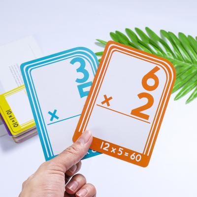 China Entertaiment Game Cards Math Calculation FlashCard Preschool Kids Learning Card Custom Play Game Cards for sale