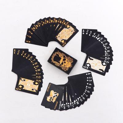 China Entertaiment Playing Cards Bundle of 55 Foil Logo Poker Cards US Dollar PET Gold Foil Wholesale Custom Playing Cards for sale