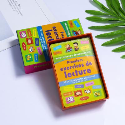 China Custom Printing Entertaiment Playing Cards Kids Children Study Learn Educational Word Flash Card Printing Maker for sale