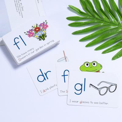 China Entertaiment Game Cards Bundle Material Flash Cards With Color Box Children's Custom Memory Education Cards for sale