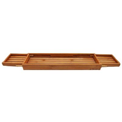 China AZUDA_Bamboo Sustainable Bath Tray Bath Caddy for sale