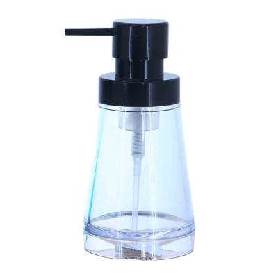 China Minimalist AZUDA_Transparent Plastic Foaming Soap Dispenser With Black Top for sale