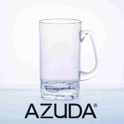 China AZUDA_Three-Pointed Star Viable Design Heavy Base Transparent Plastic Beer Mug for sale