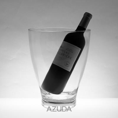 China AZUDA_Minimalist Viable Design Clear Acrylic Plastic Wine Ice Bucket Cooler Ice Buckets for sale