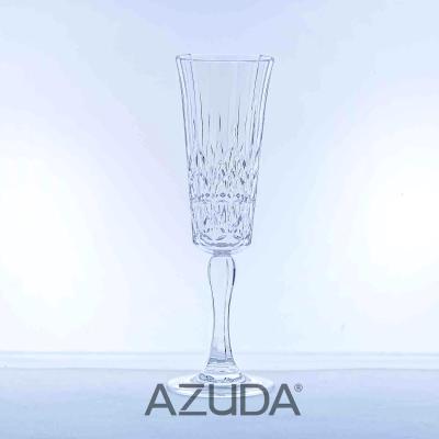 China AZUDA_Embossed Transparent Plastic Sheet Sustainable Design Champagne Flute Glass for sale