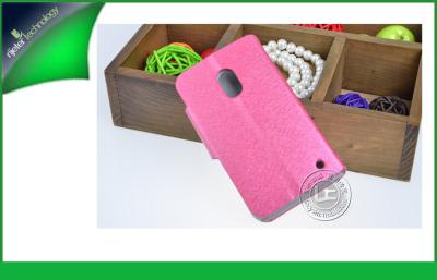 China Cajas rosadas del teléfono celular de Nokia de la piel con solapa de la cartera para Lumia 620 con la ranura para tarjeta en venta