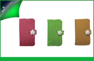 China Arco de piedra brillante Lt15i de Xperia de la etiqueta/cajas del cuero del X12 Sony, cubierta verde del teléfono de la cartera en venta