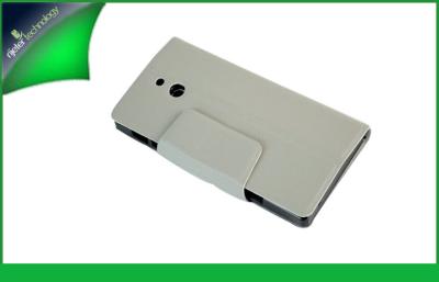 China Las cajas blancas/del rosa de Xperia P Sony del cuero con Kickstand mueven de un tirón el estilo antiarañazos en venta